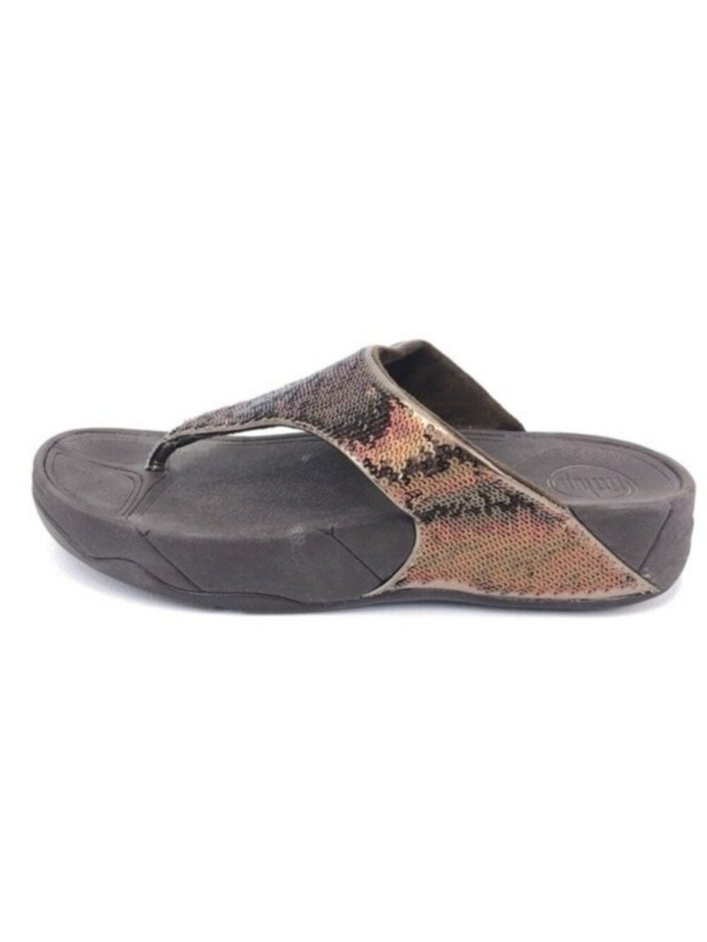 FitFlop Electra Bronze Sequin Sandals Size 8